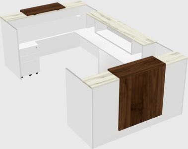 Reception desk u-shape
