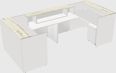 Reception desk u-shape