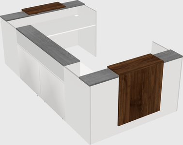 Reception desk u-shape