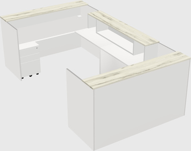 Reception desk u-shape