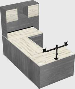 U-shaped desk