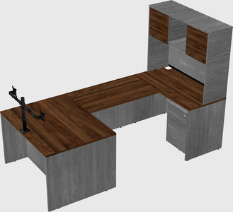 U-shaped desk