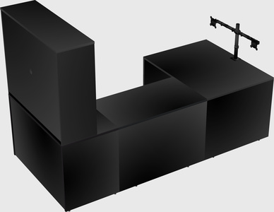 U-shaped desk