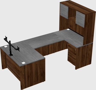 U-shaped desk