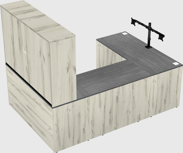 U-shaped desk