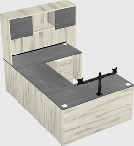 U-shaped desk