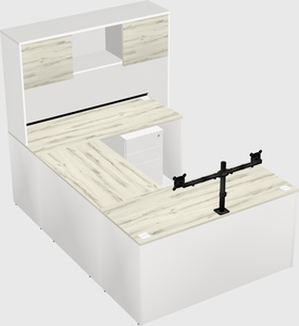 U-shaped desk