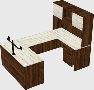 U-shaped desk