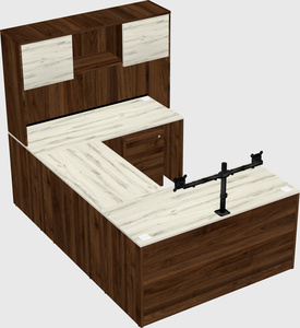 U-shaped desk