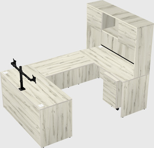U-shaped desk