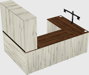 U-shaped desk