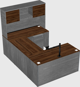 U-shaped desk