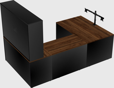U-shaped desk