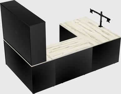 U-shaped desk