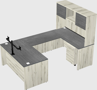 U-shaped desk