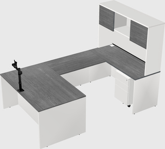 U-shaped desk