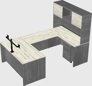 U-shaped desk