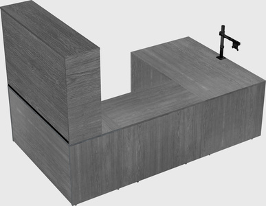 U-shaped desk
