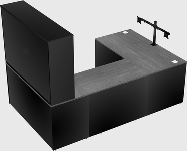 U-shaped desk