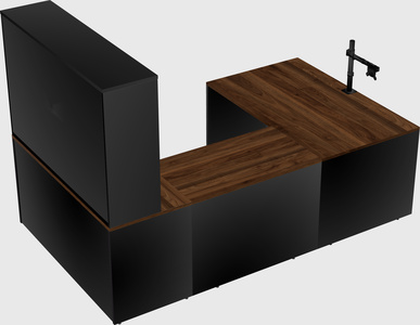 U-shaped desk