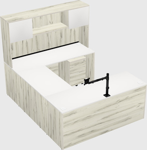 U-shaped desk