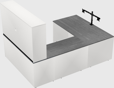U-shaped desk