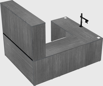 U-shaped desk