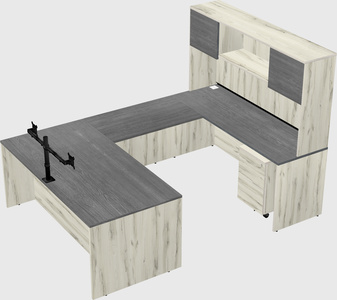 U-shaped desk