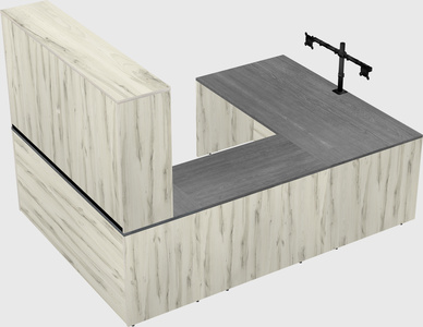 U-shaped desk