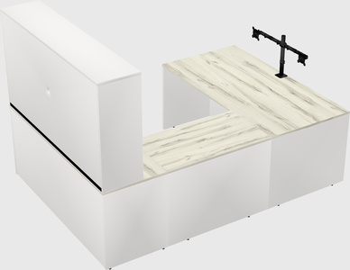 U-shaped desk