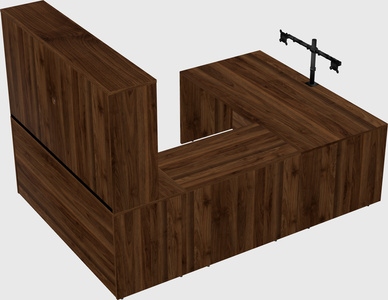U-shaped desk