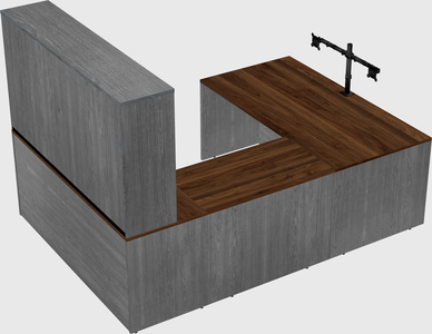 U-shaped desk