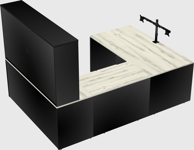 U-shaped desk