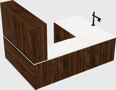 U-shaped desk