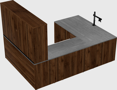 U-shaped desk