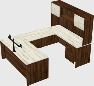 U-shaped desk