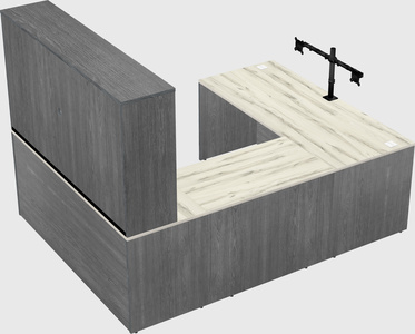 U-shaped desk