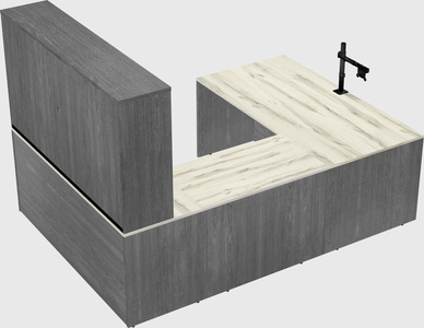 U-shaped desk
