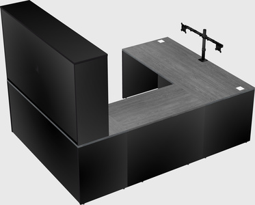 U-shaped desk