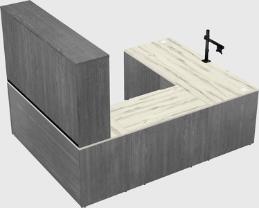 U-shaped desk