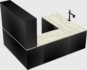 U-shaped desk