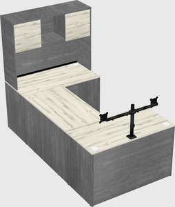 U-shaped desk