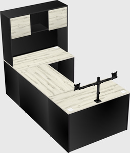 U-shaped desk
