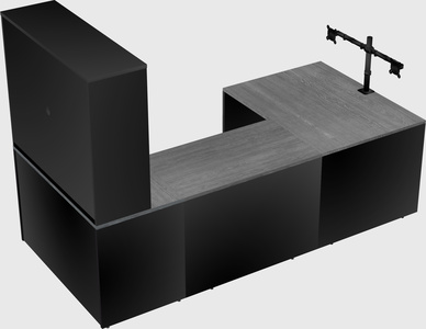 U-shaped desk