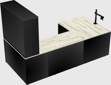 U-shaped desk