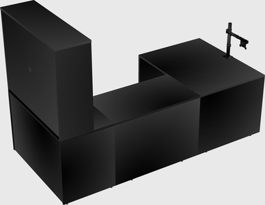 U-shaped desk