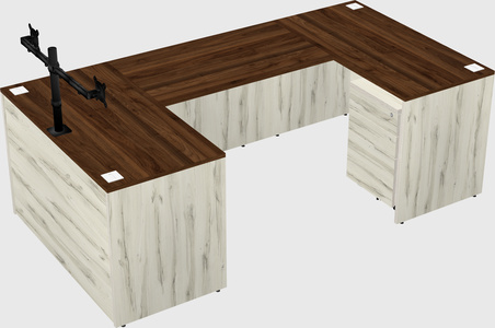 U-shaped desk