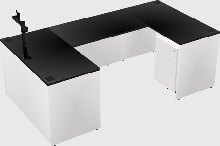 U-shaped desk