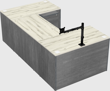 U-shaped desk
