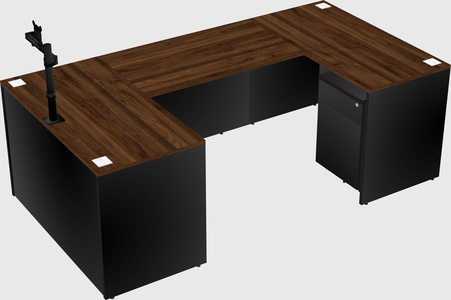 U-shaped desk